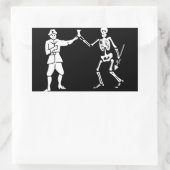 Rectangulaire Sticker Drapeau Bartholomew Roberts Pirate (Sac)