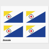 Rectangulaire Sticker Drapeau Bonaire (Feuille)