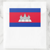 Rectangulaire Sticker Drapeau Cambodge (Sac)