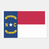 Rectangulaire Sticker Drapeau Caroline du Nord (Devant)