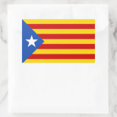 Rectangulaire Sticker Drapeau Catalogne Estrellada (Sac)
