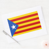 Rectangulaire Sticker Drapeau Catalogne Estrellada (Enveloppe)