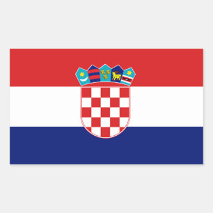 Rectangulaire Sticker Drapeau Croatie