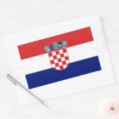 Rectangulaire Sticker Drapeau Croatie (Enveloppe)