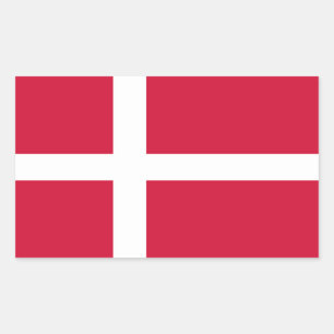 Rectangulaire Sticker Drapeau Danemark