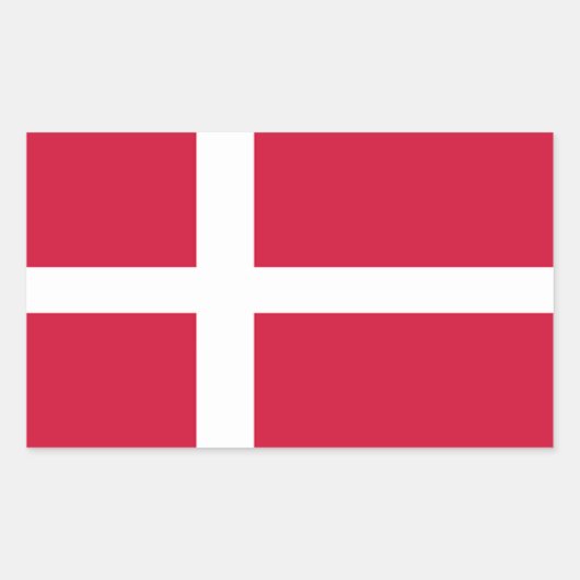 Rectangulaire Sticker Drapeau Danemark (Devant)