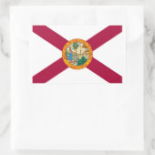 Rectangulaire Sticker drapeau de l'État de Floride (Sac)