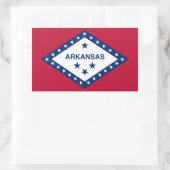 Rectangulaire Sticker Drapeau de l'État de l'Arkansas (Sac)