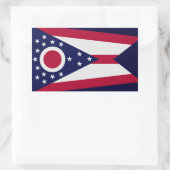 Rectangulaire Sticker Drapeau de l'État de l'Ohio (Sac)