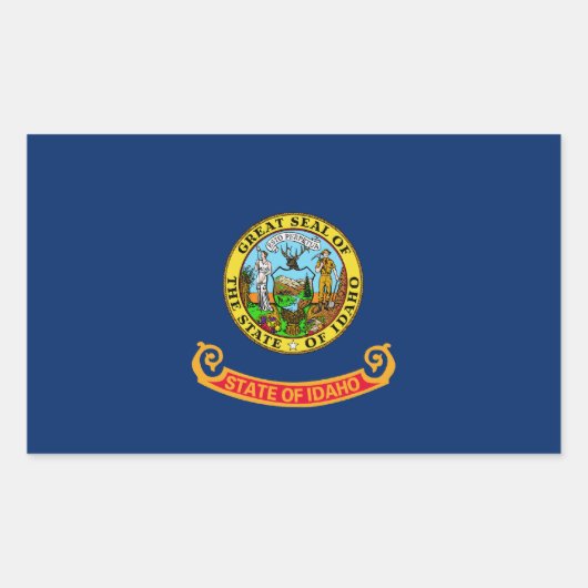 Rectangulaire Sticker Drapeau De L'État D'Idaho (Devant)