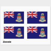 Rectangulaire Sticker Drapeau des îles Caïmans (Feuille)