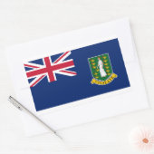 Rectangulaire Sticker Drapeau des Îles Vierges britanniques BVI (Enveloppe)