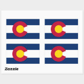 Rectangulaire Sticker Drapeau du Colorado* (Feuille)