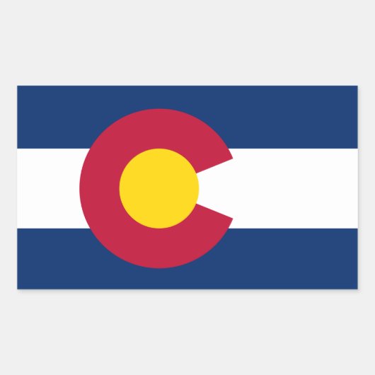 Rectangulaire Sticker Drapeau du Colorado* (Devant)