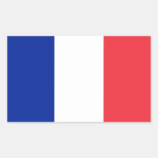 Rectangulaire Sticker "drapeau français". (Devant)