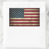 Rectangulaire Sticker Drapeau Grunge USA (Sac)