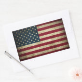 Rectangulaire Sticker Drapeau Grunge USA (Enveloppe)