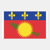 Rectangulaire Sticker Drapeau Guadaloupe (Devant)