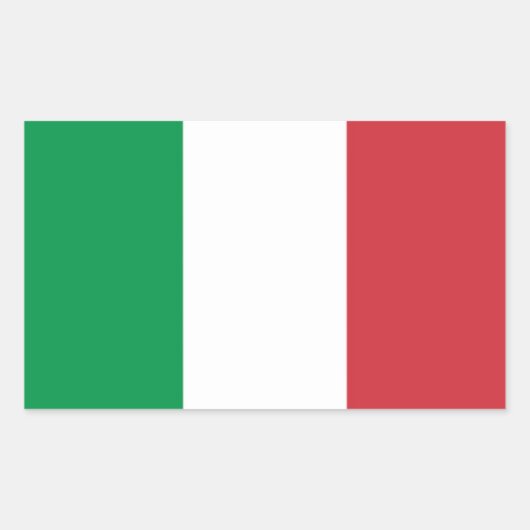Rectangulaire Sticker "drapeau italien". (Devant)