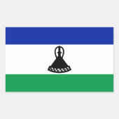 Rectangulaire Sticker Drapeau Lesotho (Devant)