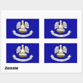 Rectangulaire Sticker Drapeau Louisiana (Feuille)