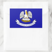 Rectangulaire Sticker Drapeau Louisiana (Sac)