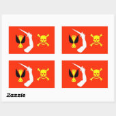 Rectangulaire Sticker Drapeau Pirate de Christopher Moody (Feuille)