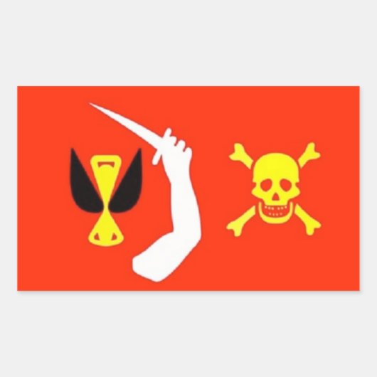 Rectangulaire Sticker Drapeau Pirate de Christopher Moody (Devant)