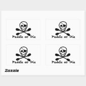 Rectangulaire Sticker Drapeau Pirate Kayak (Feuille)
