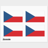 Rectangulaire Sticker Drapeau République Tchèque (Feuille)