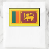 Rectangulaire Sticker Drapeau Sri Lanka (Sac)