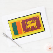 Rectangulaire Sticker Drapeau Sri Lanka (Enveloppe)