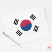 Rectangulaire Sticker Drapeau Sud-Coréen (Enveloppe)