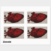 Rectangulaire Sticker du coeur humain (Feuille)