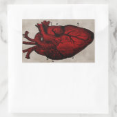Rectangulaire Sticker du coeur humain (Sac)