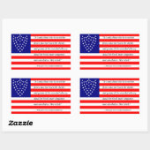 Rectangulaire Sticker du drapeau de bataille du général Sherman  (Feuille)