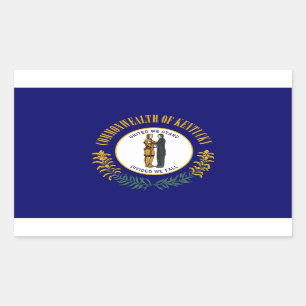 Rectangulaire Sticker du drapeau de l'État du Kentucky