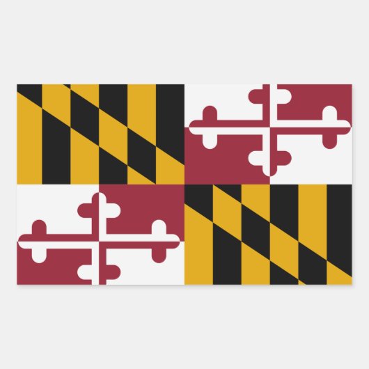 Rectangulaire Sticker du drapeau de l'État du Maryland (Devant)
