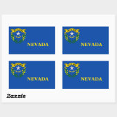 Rectangulaire Sticker du drapeau de l'État du Nevada (Feuille)