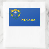 Rectangulaire Sticker du drapeau de l'État du Nevada (Sac)