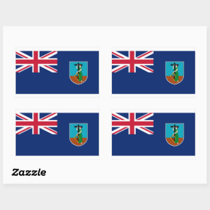 Rectangulaire Sticker du drapeau de Montserrat