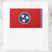 Rectangulaire Sticker du drapeau d'état du Tennessee (Sac)