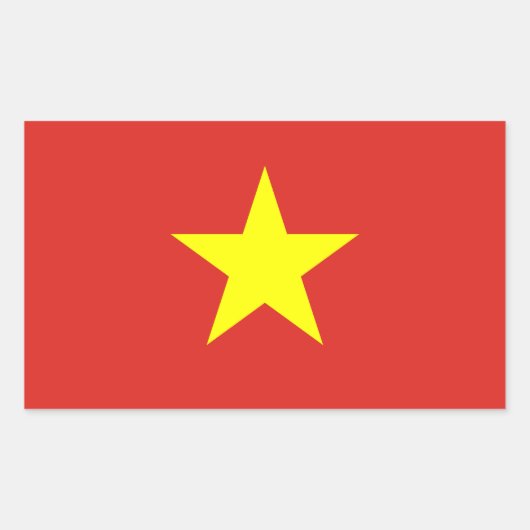 Rectangulaire Sticker du drapeau du Vietnam (Devant)