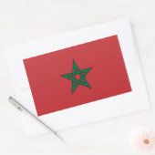Rectangulaire Sticker du drapeau marocain (Enveloppe)