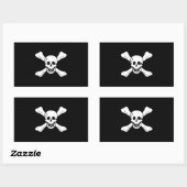 Rectangulaire Sticker du drapeau pirate de Richard Worley (Feuille)