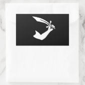 Rectangulaire Sticker du drapeau pirate de Thomas Tew (Sac)