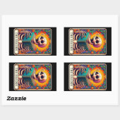 Rectangulaire Sticker du lecteur de Tarot (Feuille)