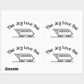 Rectangulaire Sticker du logo de la vitesse du bus Joy Love (Feuille)