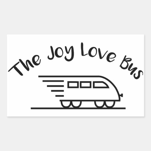 Rectangulaire Sticker du logo de la vitesse du bus Joy Love (Devant)