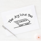 Rectangulaire Sticker du logo de la vitesse du bus Joy Love (Enveloppe)